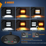 Nilight 3 Inch 42W Amber White Cube Spot Flood LED Pods (Pair) | 16AWG DT Wire, view 3