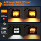 Nilight 3 Inch 42W Amber White Cube Spot Flood LED Pods (Pair) | 16AWG DT Wire, view 4