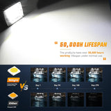 Nilight 3 Inch 42W Spot Flood Combo White Case Led Work Lights (Pair), view 3