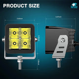 Nilight 3 Inch 4LED Built-in EMC Flood LED Pod Lights (Pair), view 2