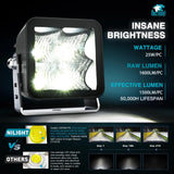 Nilight 3 Inch 4LED Built-in EMC Flood LED Pod Lights (Pair), view 3
