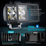 Nilight 3.3 Inch 6LED Spot Flood Built-in EMC LED Pod Lights (Pair), view 6