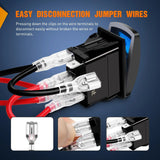 Nilight 3Pcs 5Pin SPST On/Off Rocker Switch Blue, view 5