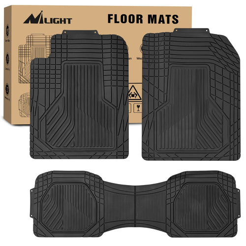 Nilight 3Pcs Rubber Cargo Mats Universal Trim to fit Most Vehicles (25% OFF Final Checkout)