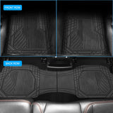 Nilight 3Pcs Rubber Cargo Mats Universal Trim to fit Most Vehicles, view 6