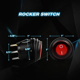 Nilight 2Pcs 12V 3Pin On Off Rocker Switch, view 2