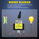 Nilight 5Pcs 3Pin SPST Blue LED toggle Switch, view 2