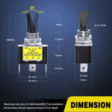 Nilight 5Pcs 3Pin SPST Blue LED toggle Switch, view 3