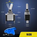 Nilight 5Pcs 3Pin SPST ON-Off Blue LED Toggle Switch, view 2