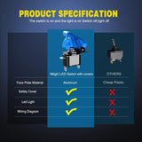Nilight 5Pcs 3Pin SPST ON-Off Blue LED Toggle Switch, view 5