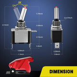 Nilight 5Pcs 3Pin SPST ON-Off Toggle Switch, view 2