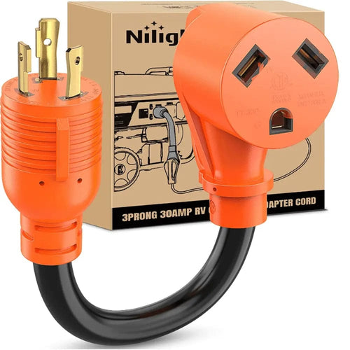 Nilight 3 Prong 30AMP to 30AMP RV Generator Adapter Cord