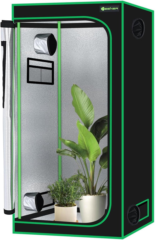 Nilight 3x3 Grow Tent 36 Inchx36 Inchx72 Inch High Reflective Mylar Indoor Growing Tents 600D Oxford Cloth with Observation Window and Removable Floor Tray for Hydroponics Indoor Plants Fruit Flower Veg Growing