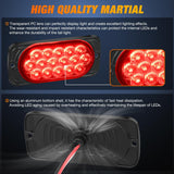Nilight 4.4 Inch Aluminum Housing Tail Light 2 PCS 16 LED Red Running Brake Turn Signals Marker Lights Surface Mount IP67 Waterproof for 10-30V RV Camper Trailer Truck Bus Boat, view 4