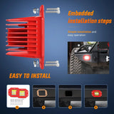Nilight 4.8Inch 42W Flush Mount Spot Flood Red Case LED Work Lights 16AWG Wiring Harness Kit-2 Leads, view 5
