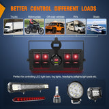 Nilight 4 Gang Rocker Switch Box 12V SPST ON Off Toggle Switches PD Type C and QC 3.0 USB Charger Voltmeter LED Light Waterproof Aluminum Mount Bracket Panel DIY Stickers for Boat Car RV Truck, view 5