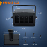 Nilight 4 Gang Rocker Switch Box 4 Holes Panel Detachable Installation Housing Waterproof Aluminum Rotatable Mount Bracket 12V 24V DIY Toggle Switches Voltmeter USB Socket for Boats Cars RVs Trucks, view 2