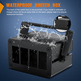 Nilight 4 Gang Rocker Switch Box 4 Holes Panel Detachable Installation Housing Waterproof Aluminum Rotatable Mount Bracket 12V 24V DIY Toggle Switches Voltmeter USB Socket for Boats Cars RVs Trucks, view 5
