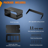 Nilight 4 Gang Rocker Switch Box 4 Holes Panel Detachable Installation Housing Waterproof Aluminum Rotatable Mount Bracket 12V 24V DIY Toggle Switches Voltmeter USB Socket for Boats Cars RVs Trucks, view 6
