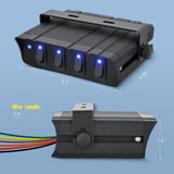 Nilight 4 Gang Rocker Switch Box Waterproof SPST Toggle Panel Blue LED 12V 24V 20A 40Amp Max for Automotive Cars Vehicles Boats RVs Campers SUVs, view 3