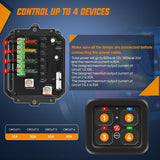 Nilight 4 Gang Switch Panel 12V 24V Universal Circuit Control Relay System with RGB Backlight Fuse Wiring Harness Automatic Dimmable ON Off LED Pod for Car Pickup Truck Camper SUV, view 6