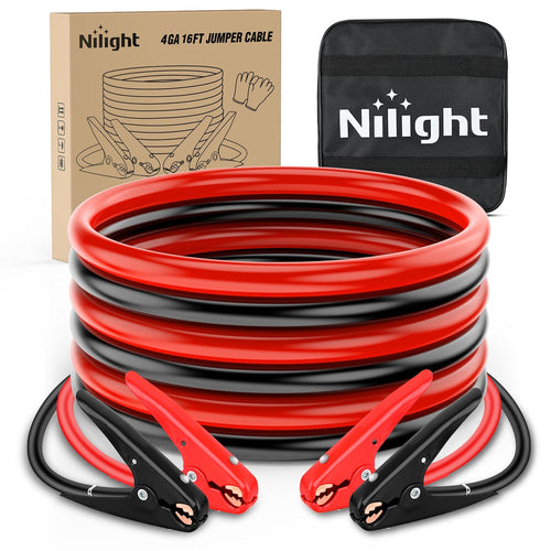 Nilight 4 Gauge 16 FT Heavy Duty Jumper Cable