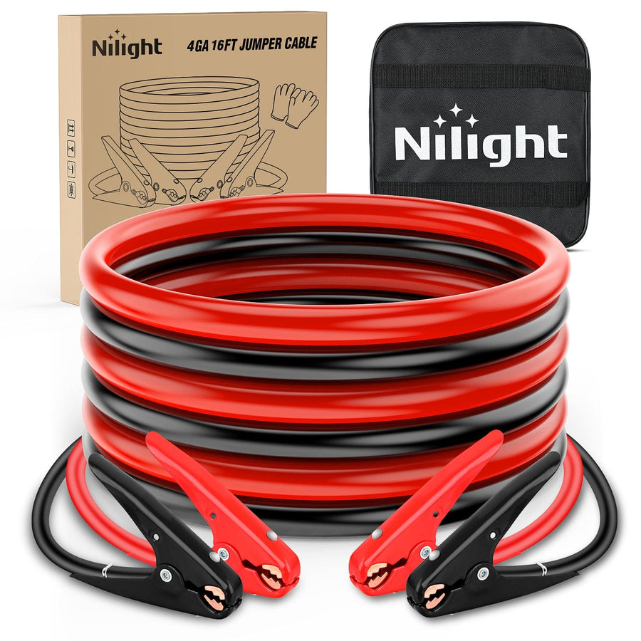 Nilight 4 Gauge 16 FT Heavy Duty Jumper Cable