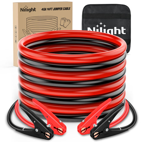 Nilight 4 Gauge 20 FT Heavy Duty Jumper Cable