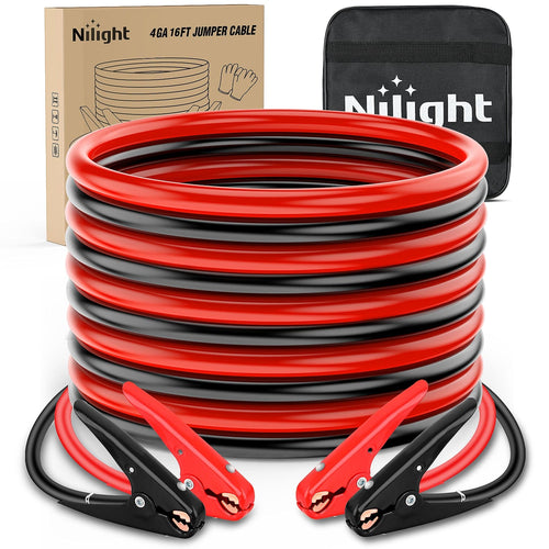 Nilight 4 Gauge 25FT Heavy Duty Jumper Cable