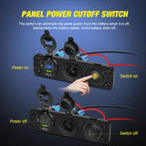 Nilight 4 in 1 Charger Socket Panel PD Type C and QC 3.0 USB with LED Voltmeter Display and Cigarette Lighter Power Cutoff Switch for Cars Trucks UTV ATV, view 6