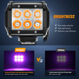 Nilight 4 Inch 18W Purple Beam LED Light Pods (Pair), view 3