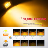 Nilight 4 Inch Amber LED Light Pods 2PCS Triple Row 60W Flood Spot Combo Offroad Driving Fog Lighting for 12V 24V Pickup Truck ATV UTV SUV, view 5