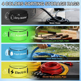 Nilight 4 Pack RV Hose Storage Bag, Waterproof Utility Bag with Dual Zipper Closure, Handle & Straps RV Storage and Organization for Sewer, Fresh Water Hoses Electrical Cords Camper Tools Accessories, view 3
