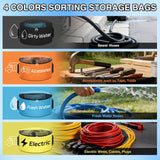 Nilight 4 Pack RV Hose Storage Bag, Waterproof Utility Bag with Visible Cover & Dual Zipper Closure RV Storage and Organization for Sewer, Fresh Water Hoses Electrical Cords Camper Tools Accessories, view 3