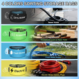 Nilight 4 Pack RV Hose Storage Bag, Waterproof Utility Bag with Visible Cover & Dual Zipper Closure RV Storage and Organization for Sewer, Fresh Water Hoses Electrical Cords Camper Tools Accessories, view 3