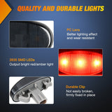 Nilight 4 PCS 3 LED Red Amber Wheel Fender Side Marker Lights Smoked Lens Compatible With 2011-2016 F250 F350 F450 F550 Super Duty, view 4