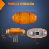Nilight 4 PCS 3 LED Red Amber Wheel Fender Side Marker Lights Compatible With 2011-2022 F250 F350 F450 F550 Super Duty, view 2