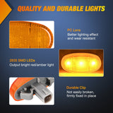 Nilight 4 PCS 3 LED Red Amber Wheel Fender Side Marker Lights Compatible With 2011-2022 F250 F350 F450 F550 Super Duty, view 4
