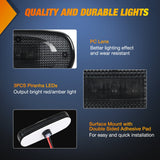 Nilight 4 PCS 3 LED Red Amber Wheel Fender Side Marker Lights Smoked Lens Light Compatible With 2003-2009 Dodge Ram 1500 2500 3500 Super Duty, view 4