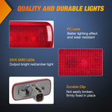 Nilight 4 PCS 3 LED Red Amber Wheel Fender Side Marker Lights Compatible With 2010-2018 Dodge Ram 2500 3500 Super Duty, view 4