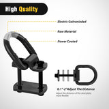Nilight 4 PCS D Ring Tie Down Anchor 1/2 Inch Heavy Duty Rings with Screws Bolts on Trailer Truck Bed Cargo 12000 Lbs Break Strength Hook Black, view 6