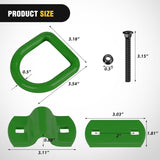 Nilight 4 PCS D Ring Tie Down Anchor 1/2 Inch Heavy Duty Rings with Screws Bolts on Trailer Truck Bed Cargo 12000 Lbs Break Strength Hook Green, view 3