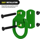Nilight 4 PCS D Ring Tie Down Anchor 1/2 Inch Heavy Duty Rings with Screws Bolts on Trailer Truck Bed Cargo 12000 Lbs Break Strength Hook Green, view 4