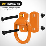 Nilight 4 PCS D Ring Tie Down Anchor 1/2 Inch Heavy Duty Rings with Screws Bolts on Trailer Truck Bed Cargo 12000 Lbs Break Strength Hook Orange, view 4