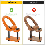 Nilight 4 PCS D Ring Tie Down Anchor 1/2 Inch Heavy Duty Rings with Screws Bolts on Trailer Truck Bed Cargo 12000 Lbs Break Strength Hook Orange, view 5