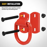 Nilight 4 PCS D Ring Tie Down Anchor 1/2 Inch Heavy Duty Rings with Screws Bolts on Trailer Truck Bed Cargo 12000 Lbs Break Strength Hook Red, view 4