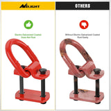 Nilight 4 PCS D Ring Tie Down Anchor 1/2 Inch Heavy Duty Rings with Screws Bolts on Trailer Truck Bed Cargo 12000 Lbs Break Strength Hook Red, view 5