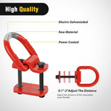 Nilight 4 PCS D Ring Tie Down Anchor 1/2 Inch Heavy Duty Rings with Screws Bolts on Trailer Truck Bed Cargo 12000 Lbs Break Strength Hook Red, view 6