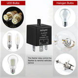 Nilight 4 Pcs Flasher Relay Adjustable 3 Pin CF13 JL-02 Electronic Blinker Relay 12V 150W Fixes Car Turn Signal and Hazard Warn Hyper Blink Flash or No Flash for LED and Halogen Bulbs, view 2