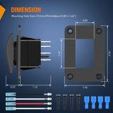 Nilight 4 Pin Bilge Pump Rocker Switch with Panel and Jumper Wires, view 4